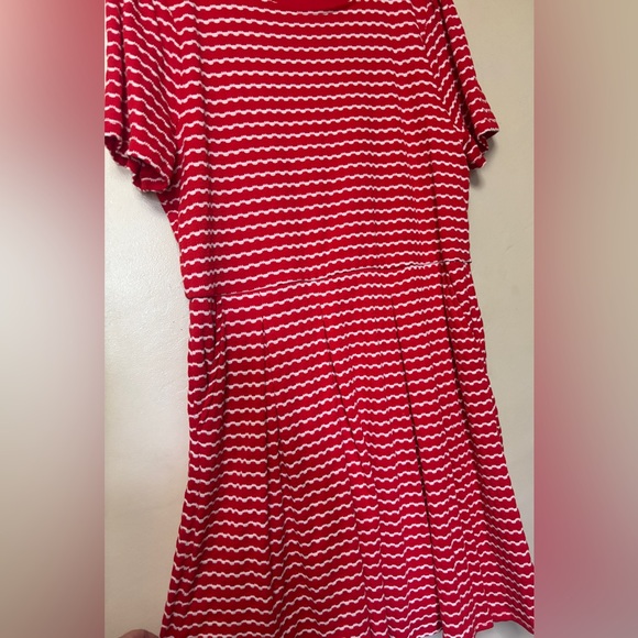 Plus Size Draper James XXL Red & White Striped Fit & Flare Dress Short Sleeve - Picture 6 of 6